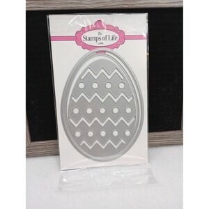The Stamps of Life Easter Egg Die Zig Zag Polka Dot